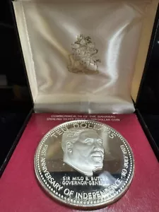 1974 Commonwealth of Bahamas $10 Proof Silver Coin Ten Dollar Franklin Mint - Picture 1 of 4