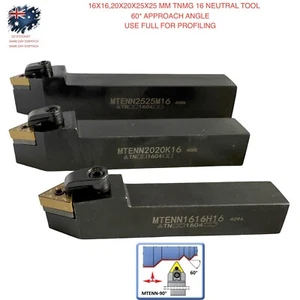 Lathe Tool TNMG16 Neutral 1616x2020x2525 Shank Free Insert Made In Japan 6 Edge - Picture 1 of 13