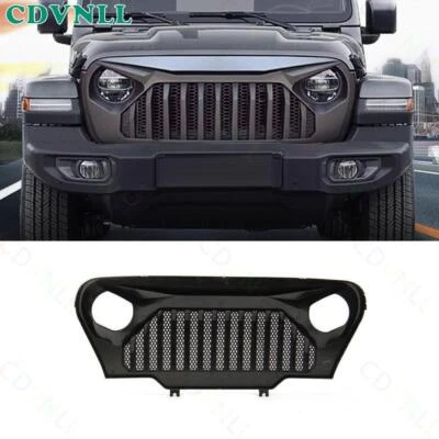 Матовая черная верхняя центральная сетка решетка бампер для Jeep Wrangler TJ 1997-2006 годов выпуска - Изображение 1 из 4