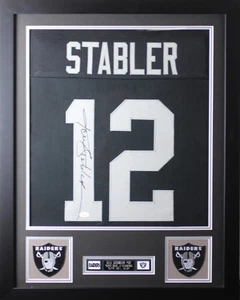 Ken Stabler Framed and Autographed Black Raiders Jersey JSA COA  - Picture 1 of 4