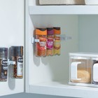 Spice Jar Gripper Clips Kitchen Cabinet Door Wall Mounted Storage Rack Organiser