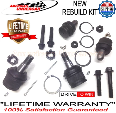 Kit de rótulas superiores e inferiores de por vida para Ford F150 1987-1995 tracción trasera Foto 1 de 4