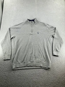 US Polo Assn Sweatshirt Mens Extra Large Tall XLT Gray Quarter Zip Pullover - Picture 1 of 17