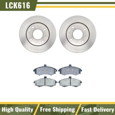 Rotores de freno delanteros y pastillas de freno de cerámica para Hyundai Elantra 2002 2003 2004 2005 Foto 1 de 4