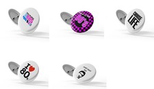 Retro 80's Pin/Button Badge's - 5 designs - 2 Sizes 25mm or 38mm