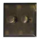 G&H VAN512 Victorian Polished Aged Brass 2 Gang 2 Way V-Pro LED Dimmer Switch