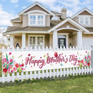 Large Happy Mother'S Day Banner Decorations 120X20 Inch Mothers Day Yard Sign Ho - Picture 1 of 7