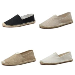 Hombres Mujeres Cómodos Zapatos Planos de Lona Informales Sin Cordones Patchwork Alpargata - Imagen 1 de 17