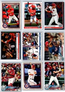 Lot 9 Washington Nationals RC Rookie Victor Robles Carter Kieboom Baseball Card - Picture 1 of 24