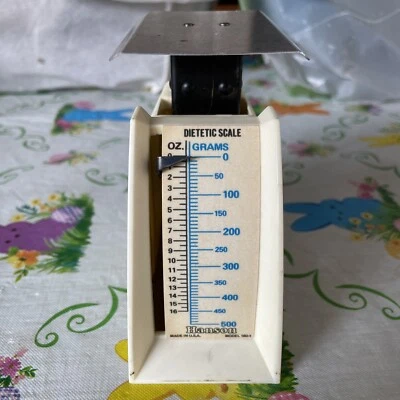 Винтажные кухонные диетические пищевые весы Hanson 16 унций / 500 граммов сделано в США - Изображение 1 из 4