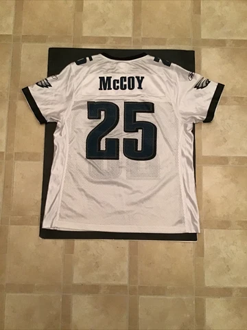 WOMEN'S REEBOK NFL PHILADELPHIA EAGLES LeSEAN McCOY White JERSEY Sz Large Cover