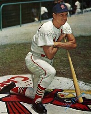 MLB 1963 St. Louis Cardinals Stan Musial on Deck Circle Color 8 X 10 Photo Pic