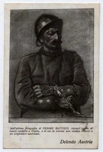 cartolina militare CESARE BATTISTI a.carpi - Picture 1 of 1