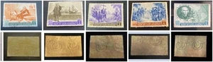 San Marino Stamps Very Rare 1952 Columbus all with 2 or more Unique Watermarks - Picture 1 of 8