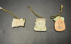 Set Of 3 Lenox Halloween Trick Or Treat Ornaments BOO & Frankenstein & Pumpkin - Picture 1 of 3