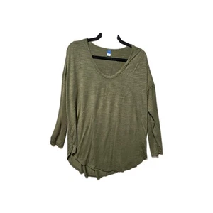 Old Navy Women‘s Luxe Tunic Long Sleeves Shirt Olive Green Large - Picture 1 of 4