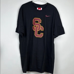 Nike USC Trojans Black Short Sleeve Crew Neck T-shirt Size Large - Picture 1 of 5