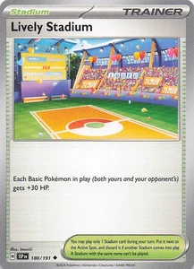 Lively Stadium Uncommon Normal SV08: Surging Sparks 180/191 NM - Picture 1 of 2