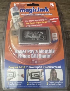 Magic Jack A921 USB Phone Jack 430-0302 Brand New Sealed - Zdjęcie 1 z 3