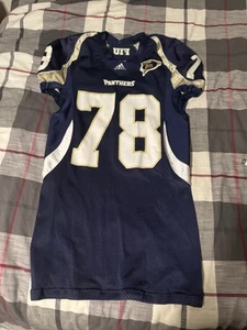 Adidas FIU Panthers #78 Dustin Gibson 2008 Football Jersey Size 42 Blue Sun Belt - Picture 1 of 15