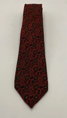Burberry’s Men’s Cravatz 100% Silk Paisley Neck Tie Red *read* - Image 1 of 4