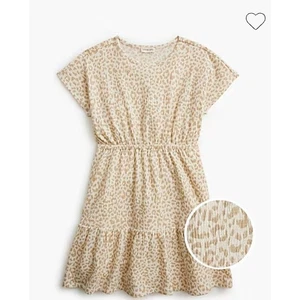 NUEVO Vestido Crewcuts Niñas Punto Arrugado Estampado Leopardo Cintura Calada en Niveles Talla 16 - Imagen 1 de 9