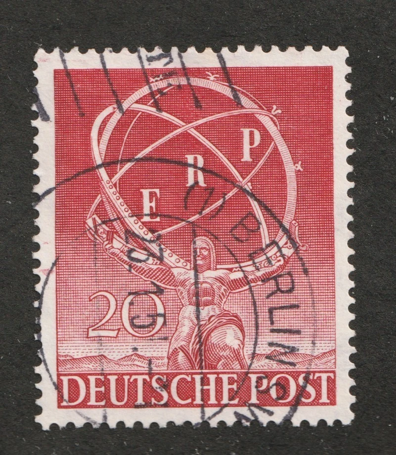 Alemania 1950 Berlín Sc# 9N68 - 20pf, Plan Europeo de Recuperación. Cv$26,00 usado Foto 1 de 1