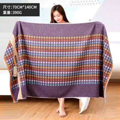 Toallas de baño 100 % algodón orgánico para envoltura corporal de baño vintage suaves de secado rápido Foto 1 de 4