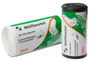 Müllbeutel Abfallbeutel 60L-80L First Plus weiß Müllsack Abfallsack Müll - Bild 1 von 1