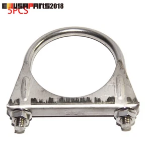 5Pcs/set New Universal 2.75" HEAVY DUTY Exhaust U Bolt Clamp Stainless Steel - Picture 1 of 7