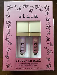 STILA 'Pretty in Pink' Lucidalabbra Duo 1,5ml x 2- Sfumature: Rosa Slip/Sinergia - Foto 1 di 6
