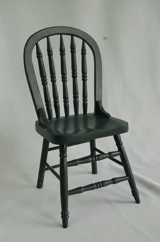 19th c., Doll's Windsor Side Chair Cover