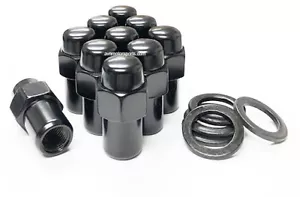 (20) 7/16-20 BLACK MAG WHEEL LUG NUTS .75" SHANK CHEVY CORVETTE CAMARO CHEVELLE - Picture 1 of 2