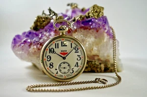 1996 Molnija 3062 Soviet CCCP USSR pocket watch 18 jewels - Picture 1 of 21