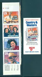 US 2775-2778a BK210 Country and Western, Complete Booklet/20, Mint NH - Picture 1 of 1