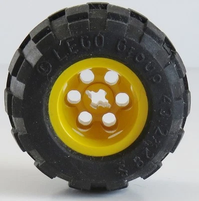 LEGO Technic - Rad 43.2 x 28 mm (Ballon), gelbe Felge (2 Stück) , # 6580ac01 - Bild 1 von 3