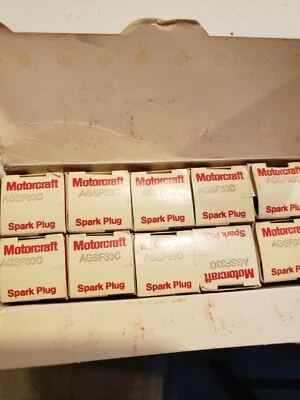 Свечи зажигания Motorcraft AGSF33C для 87-90 Buick Cadillac Chevy Pontiac ЛОТ 10 ШТ. - Изображение 1 из 3