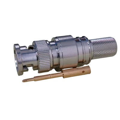 BNC Male Plug LMR-400 Coaxial Connector Times Microwave Solder TC-400-BM-X YAGI - Image 1 of 4