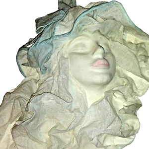 vintage Fabric Sculpture of a women head ,bust by Jean M. Baumen signed - Picture 1 of 9