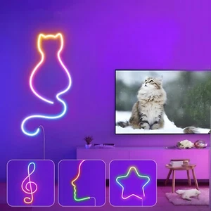 16.4ft In/Outdoor Neon Rope Light RGB Strip Light Music Sync Alexa Voice Control - Picture 1 of 12