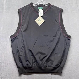 Outer Banks Golf Vest Mens Large Black Sleeveless Vneck Pockets Preppy NEW - Picture 1 of 12