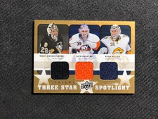 2008-09 UD TRILOGY FLEURY/DIPIETRO/MILLER THREE STAR SPOTLIGHT JERSEY #3S-DMF