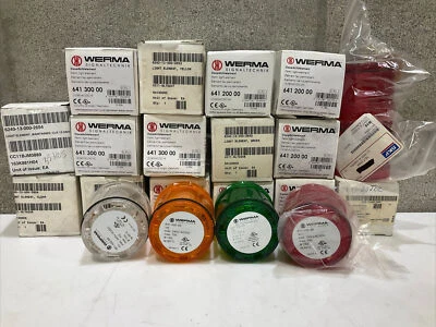 WERMA 641 300 00 641 200 LIGHT ELEMENTS CLEAR RED GREEN YELLOW LOT OF 21 U3S - Image 1 of 4