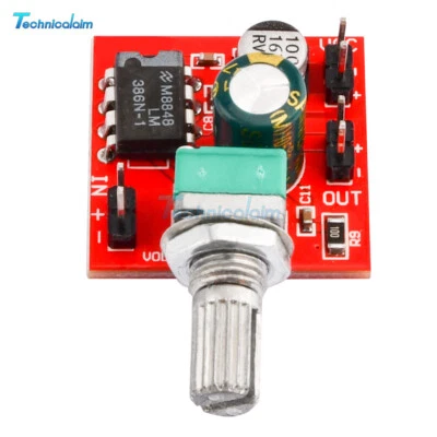 LM386 Power Amplifier Board Mono 0.5W Mini Amplifier Speaker Module DC4-12V - Bild 1 von 4
