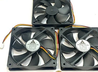3 x GDSTIME Computer Case fan Large 12V 3Pin 120mm 25mm gda blower 1225 G19 - Image 1 of 3