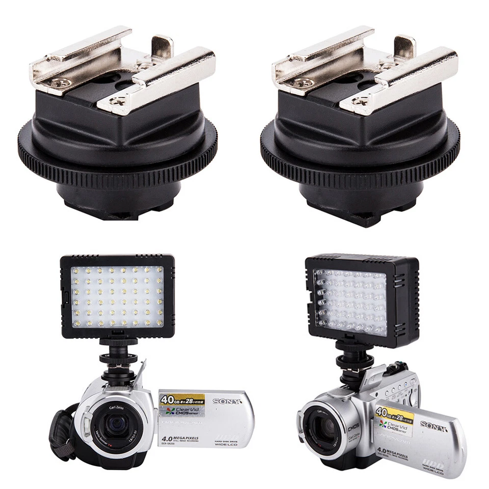 2 Pack Universal Hot Shoe Adapter for Sony DCR-SR300 SR200 SR96 HDR-SR12 CX550V - Image 1 of 4