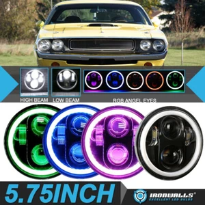 Faros LED 4 piezas 5-3/4" 5,75" 320 W RGB alto/bajo DRL para Dodge Challenger 1970-74 - Imagen 1 de 12
