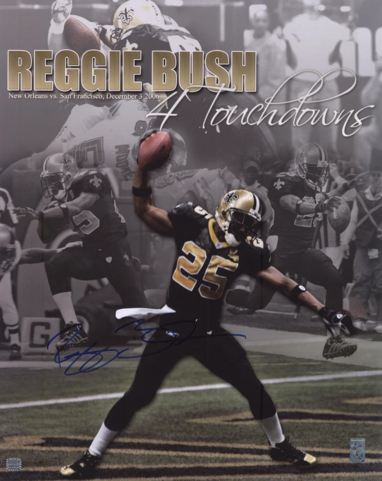 Реджи Буш с автографом 16 x 20 фото! Святые Нового Орлеана! AMCo! 12125 - Изображение 1 из 1