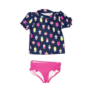 Simple Joys Toddler Girls Ruffle Two Piece Tankini Multicolor Size 4T 2545 - Picture 1 of 2