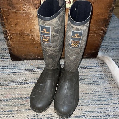 Game Winner Scent Free 400gr Dura Heat Rubber Camo Hunting Boots Mens 9 - Image 1 of 4